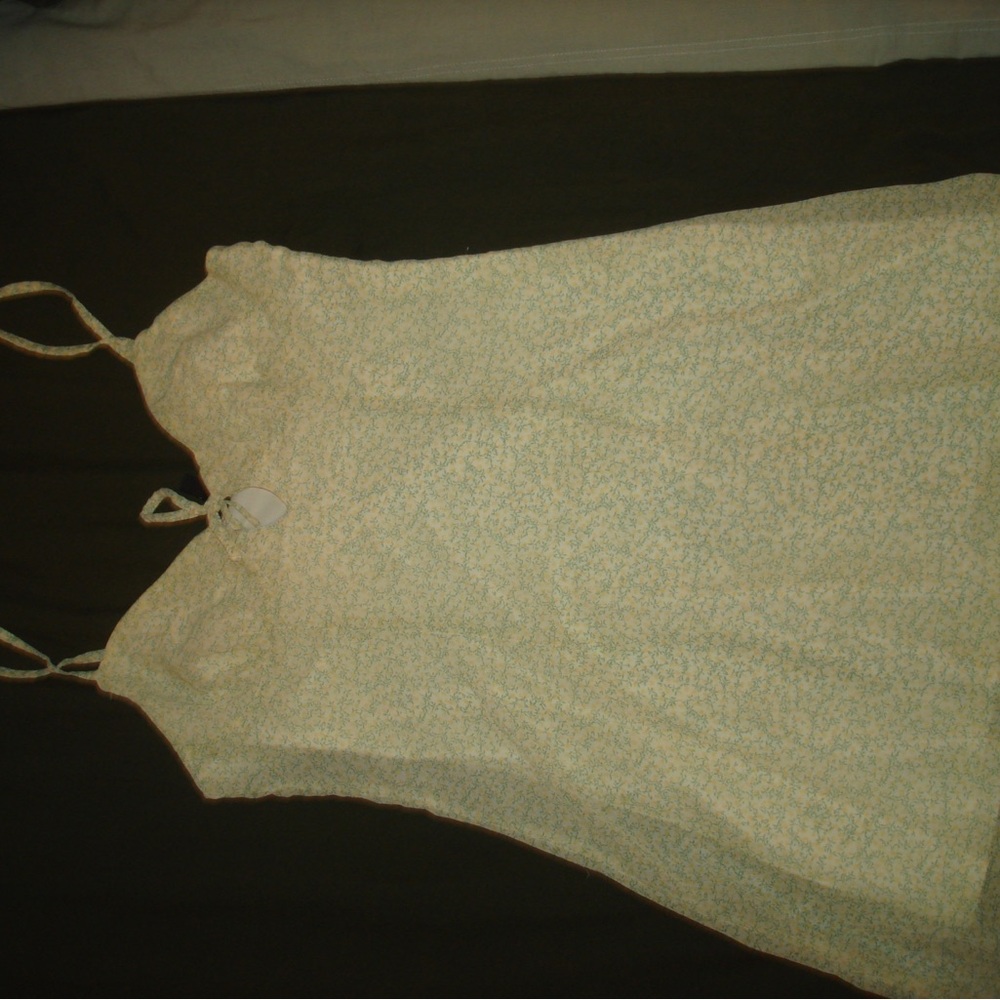 Green and White Spaghetti Strap Sundress for Bride